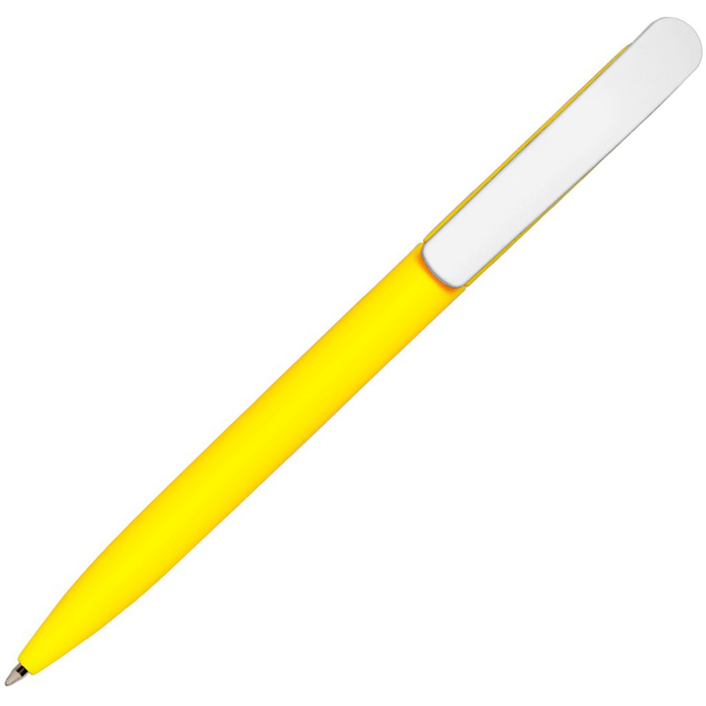 Фотография Ручка желтая, пластик и soft-touch «ВИВАЛДИ-СОФТ»