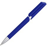 Ручка синяя, пластик и soft-touch «ЗООМ-СОФТ» Макет