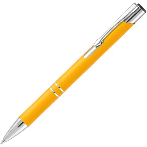 Желтая ручка, металл и soft-touch «КОСКО-СОФТ»