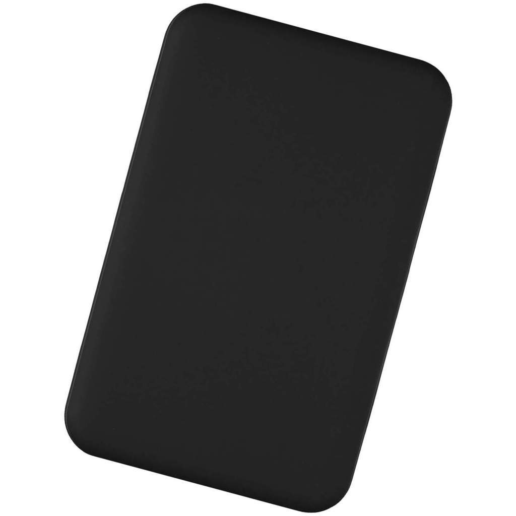 Картинка Черный внешний аккумулятор с подсветкой логотипа sunny soft, 5000 ма·ч, пластик и soft-touch