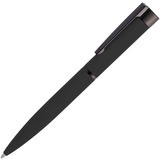Ручка черная полностью, металл и soft-touch «ГРОМ-СОФТ-МИРРОР» Макет