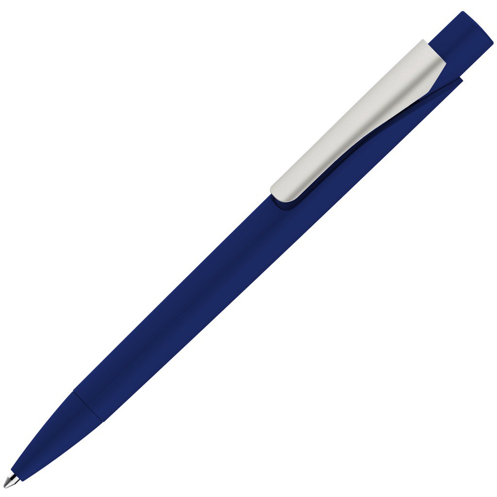 Фотография Ручка темно-синяя, пластик и soft-touch «МАСТЕР-СОФТ»