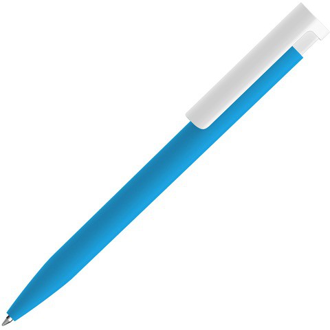 Ручка голубая, пластик и soft-touch «КОНСУЛ-СОФТ»
