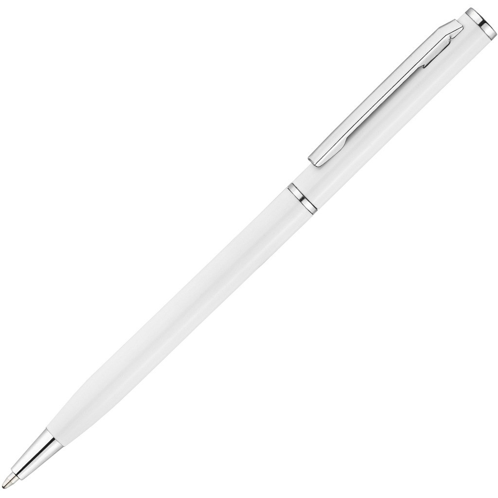 Фото Белая ручка (акция! 36.90 от 300шт.), металл «ХИЛТОН»