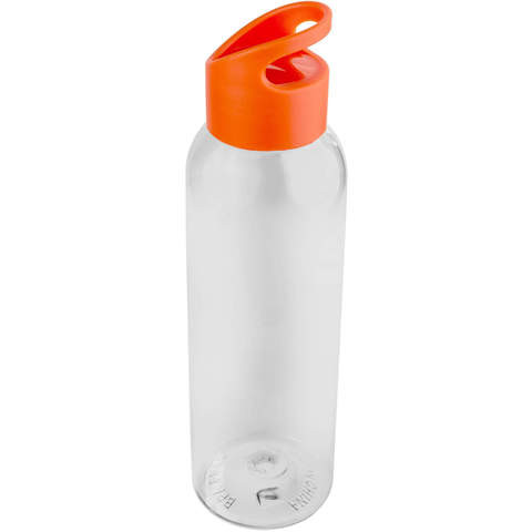 Бутылка для воды BINGO 630мл. прозрачная с оранжевым, пластик