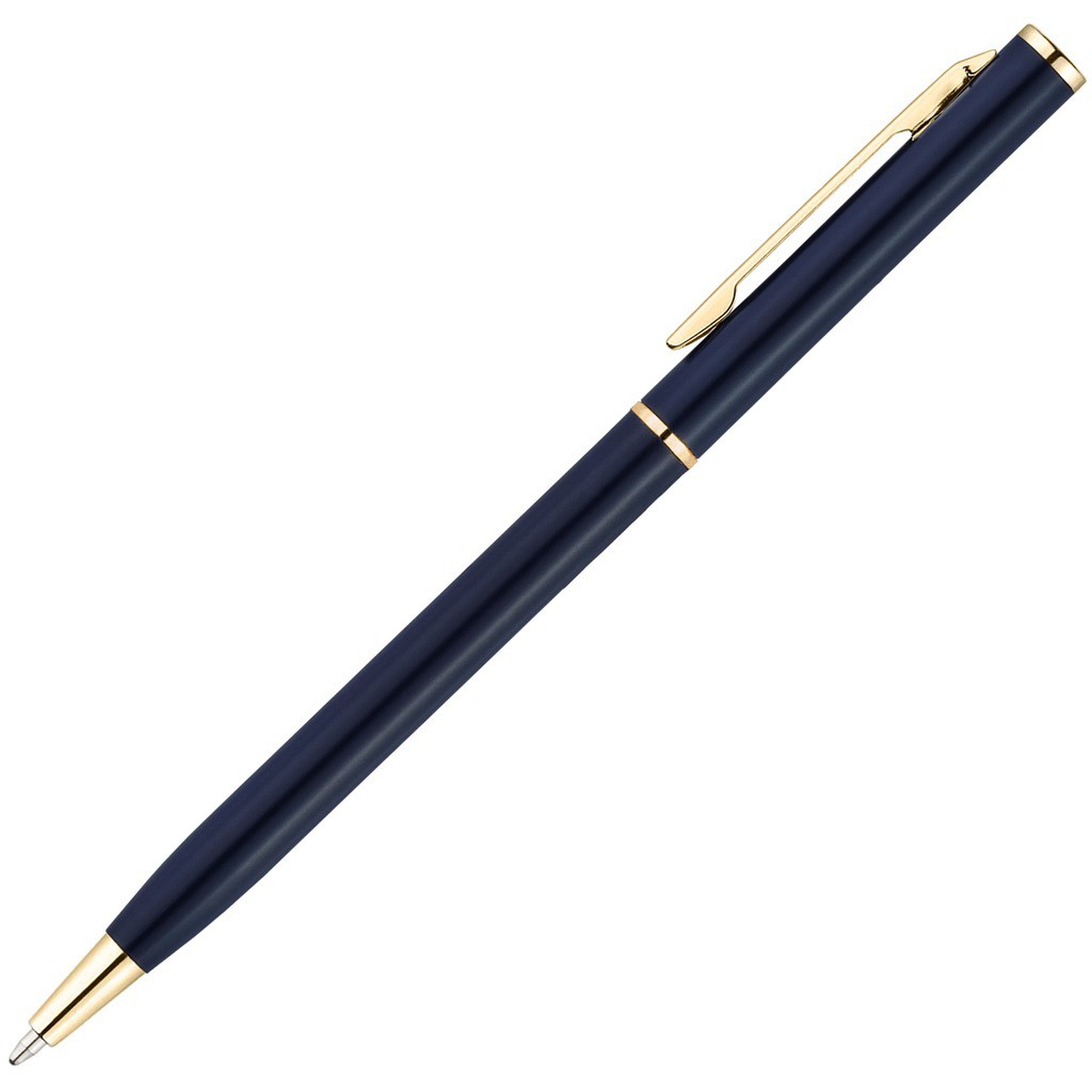Фотография Ручка темно-синяя, металл «ХИЛТОН-ГОЛД»