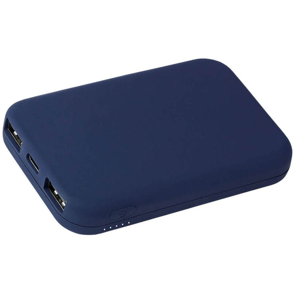 Изображение Синий внешний беспроводной аккумулятор magik soft type-c 5 вт, 5000 ма·ч, пластик и soft-touch