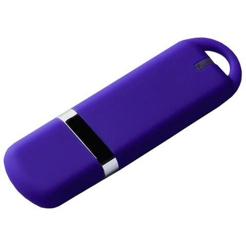 Флешка 16 ГБ фиолетовая violet c, пластик и soft-touch «МИРАКС-СОФТ»