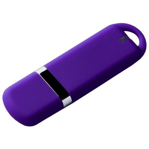 Флешка 64 ГБ фиолетовая purple medium c, пластик и soft-touch «МИРАКС-СОФТ»